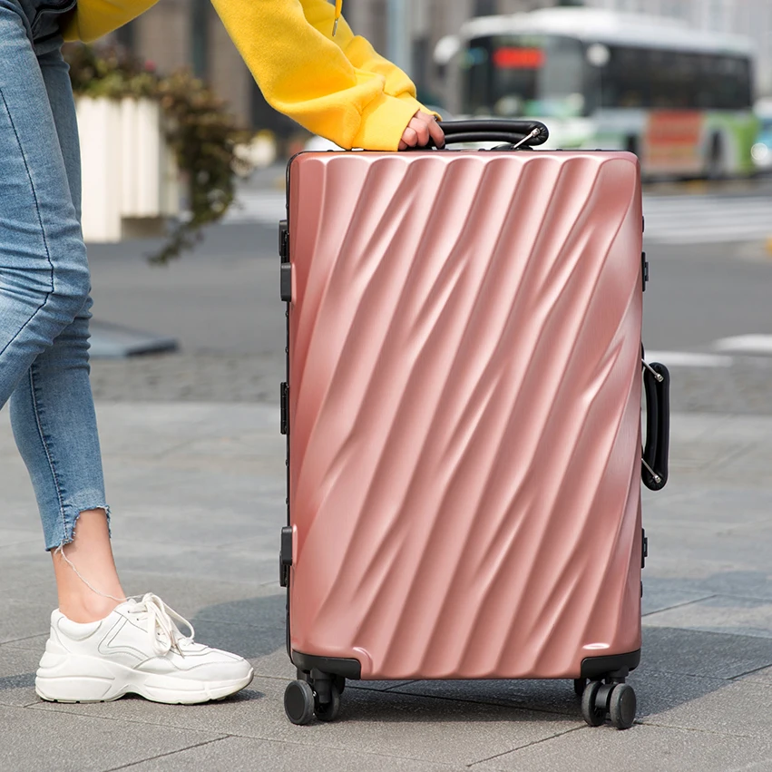 

SEABIRD Aluminum Frame Travel Suitcase With Wheels TSA Lock Trolley Case Scratch Resistant Rolling Luggage Koffer