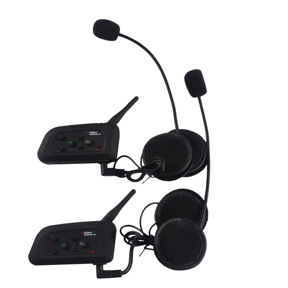 Оригинальный 2 шт. V4 Мотоцикл Интерком Bluetooth 3 0 полностью дуплекс Беспроводная