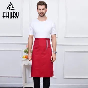 

Men Women Webbing Apron Chef Cozinha Restaurant Work Wear Home Kitchen Cooking Uniforms Cafe Waiter Waitress Long Aprons