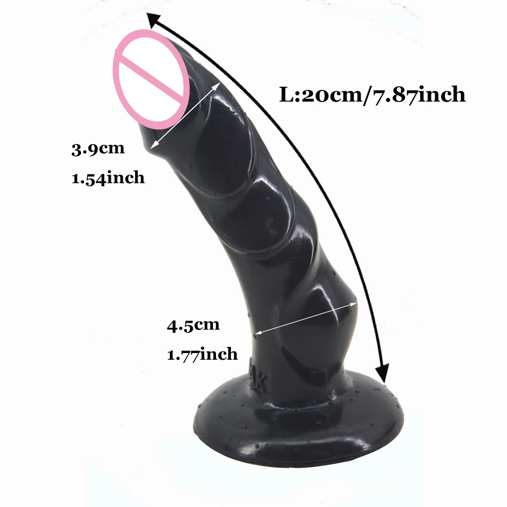 FAAK animal dog dildo curved strong suction fake penis ribbed dick extreme stimulate g-spot sex toys for women sex products 2