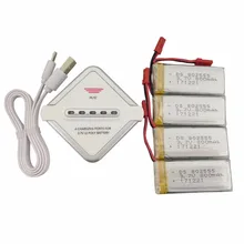 DFD F181 H12C quadcopter spare parts UAV font b battery b font 4PCS 3 7V 800mah