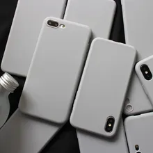 Gimfun gris mate sólido funda para Iphone x Xs Max Anti-knock Simple caja de dulces para funda Iphone 7 Iphone 6 6s 7 7 plus suave cubierta posterior