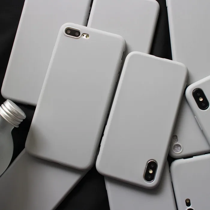 Gimfun серый матовый однотонный чехол для телефона Iphone X Xs Max противоударный простой