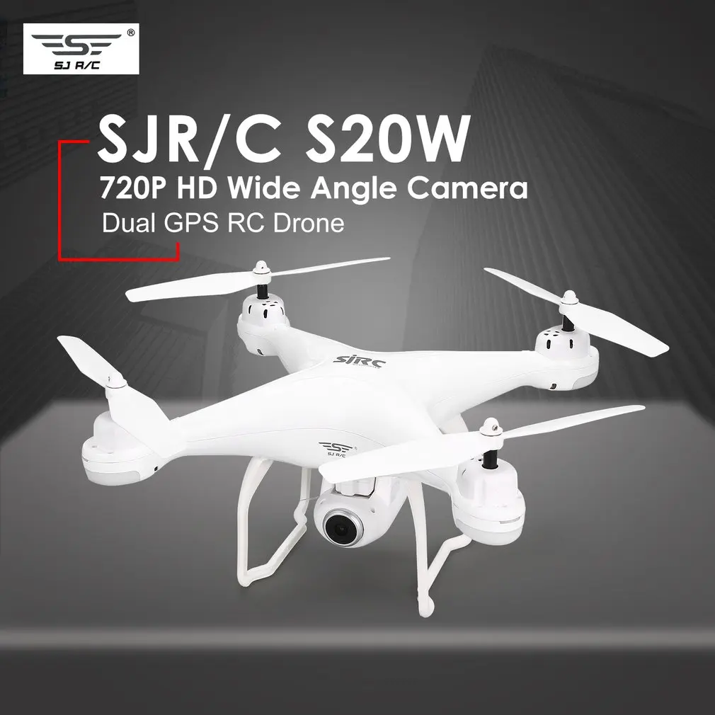 

SJ R/C S20W FPV 720P Camera Selfie Altitude Hold Drone Headless Mode Auto Return Takeoff/Landing Hover GPS RC Quadcopter Helicop