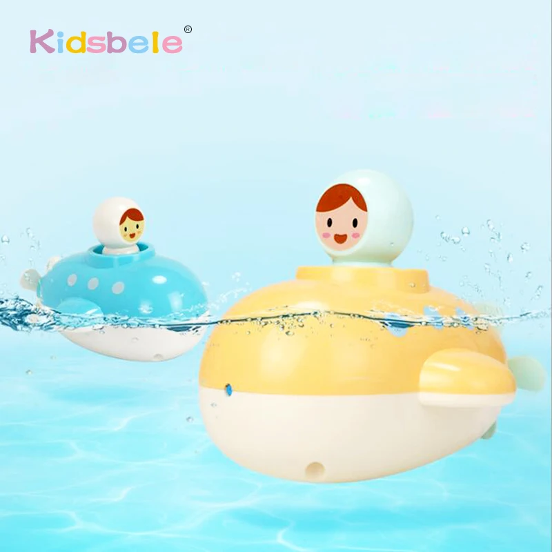 

Baby Bath Toy Wind Up Submarine Kids Toy Clockwork Floating Spray Toys For Children Swimming Pool Play Summer Water Game