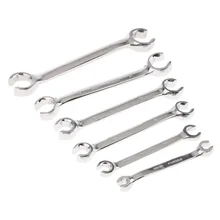 6 Pcs/set Metric Drive Double Open End Spanner Wrench Flare Nut Wrench Kits 6×8 10×12 13×14 15×17 19×21 22x24mm Car Hand Tools