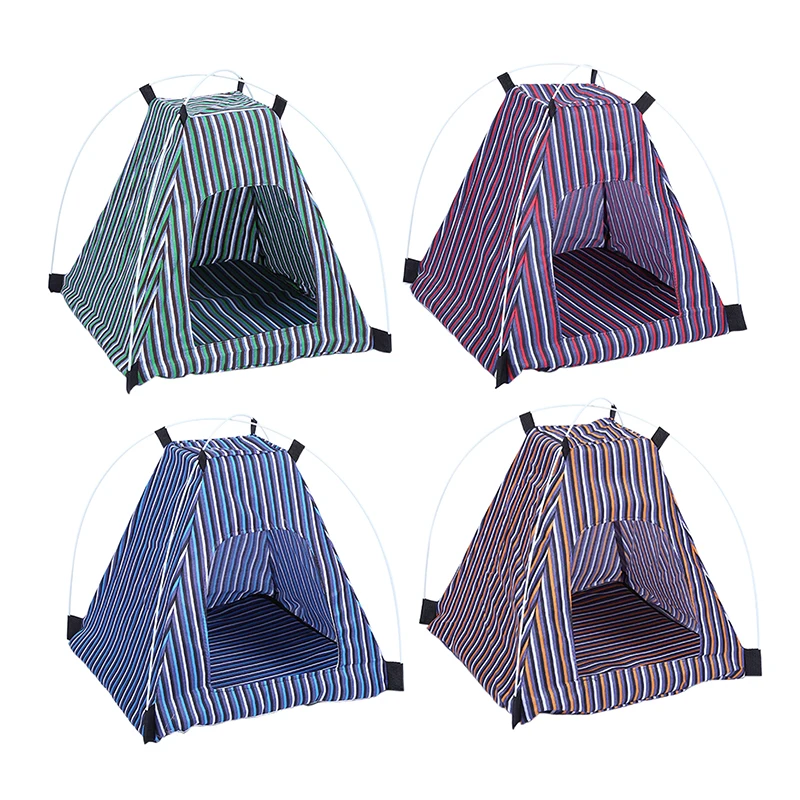 Hoomall будка для питомца мягкая полосатая камуфляжная палатка для собак Питомник тканевый коврик собачий Домик гнездо для маленьких средних собак кошка инструменты для ухода за домашними животными