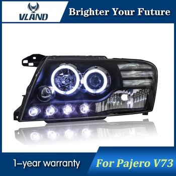 

Angels Eyes Width Head Lamp for Mitsubishi Montero Pajero V73 Headlights Xenon Signal Halo LED DRL 2000-2008