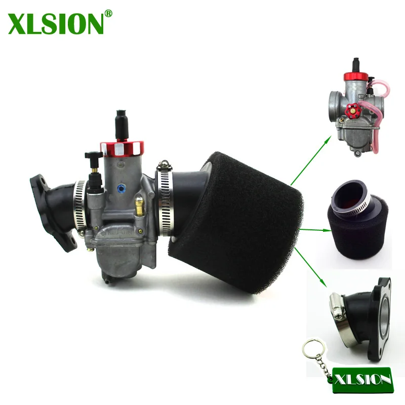 XLSION PE28 Racing Carburetor Intake Manifold Air Filter For CG CB Dirt Bike Motocross ATV Quad Motor | Автомобили и мотоциклы