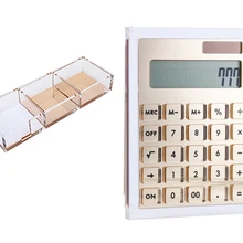 Акриловый Настольный органайзер с блокнотом акриловый калькулятор солнечной энергии