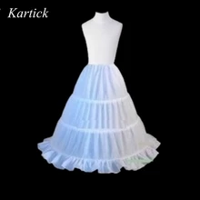 Трапециевидная детская юбка-американка для девочек с цветочным рисунком, платье доступно, белые свадебные аксессуары, 3 банта, Детские кринолин для девочки, Нижняя юбка