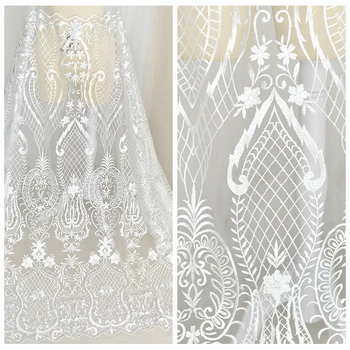 

Hollow Mesh Embroidery Lace Fabric Wedding Garment Handmade Diy Mesh Fabric Material