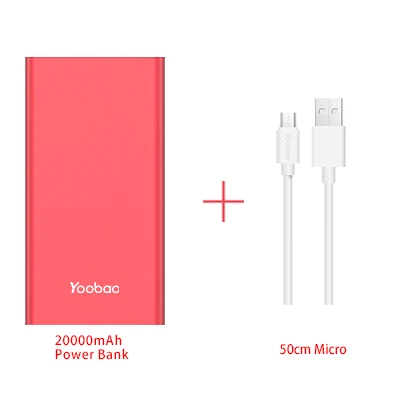Yoobao A2 20000 мАч внешный Аккумуляторы для телефонов тонкий портативное зарядное устройство портативная зарядка повер банк Батарейки Зарядное устройство pover банка для xiaomi Mi iphone 7 6 5 samsung - Цвет: red