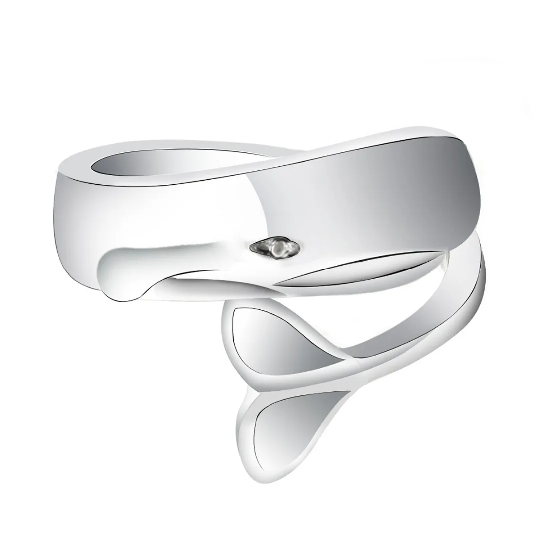 Chic Whale Open Finger Rings Shellhard Fashion Jewelry Accessories Shellhard Adjustable Silver Plated Ring Femme Bijoux