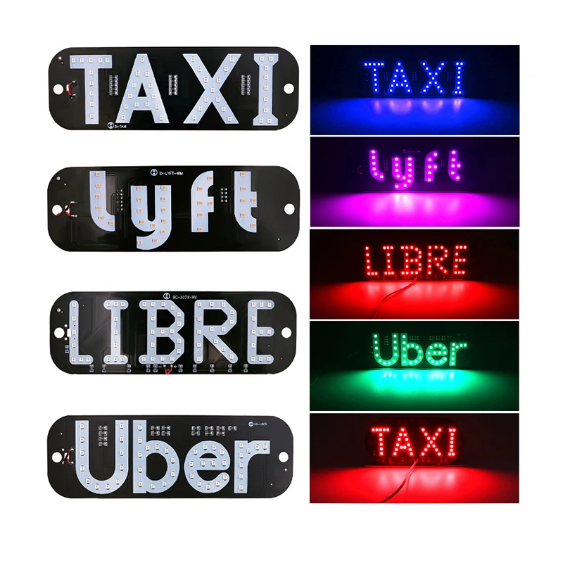 

Cigarette lighter Adapter Taxi Uber Lyft Led Panel Light Car Driver LIBRE Led Light Windscreen Cab indicator Windshield Light