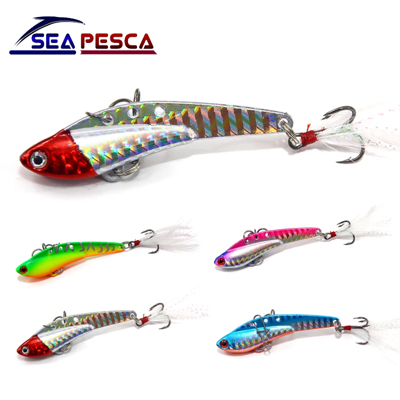 SEAPESCA VIB жесткие рыболовные приманки металлическая вибрационная Ложка Приманка
