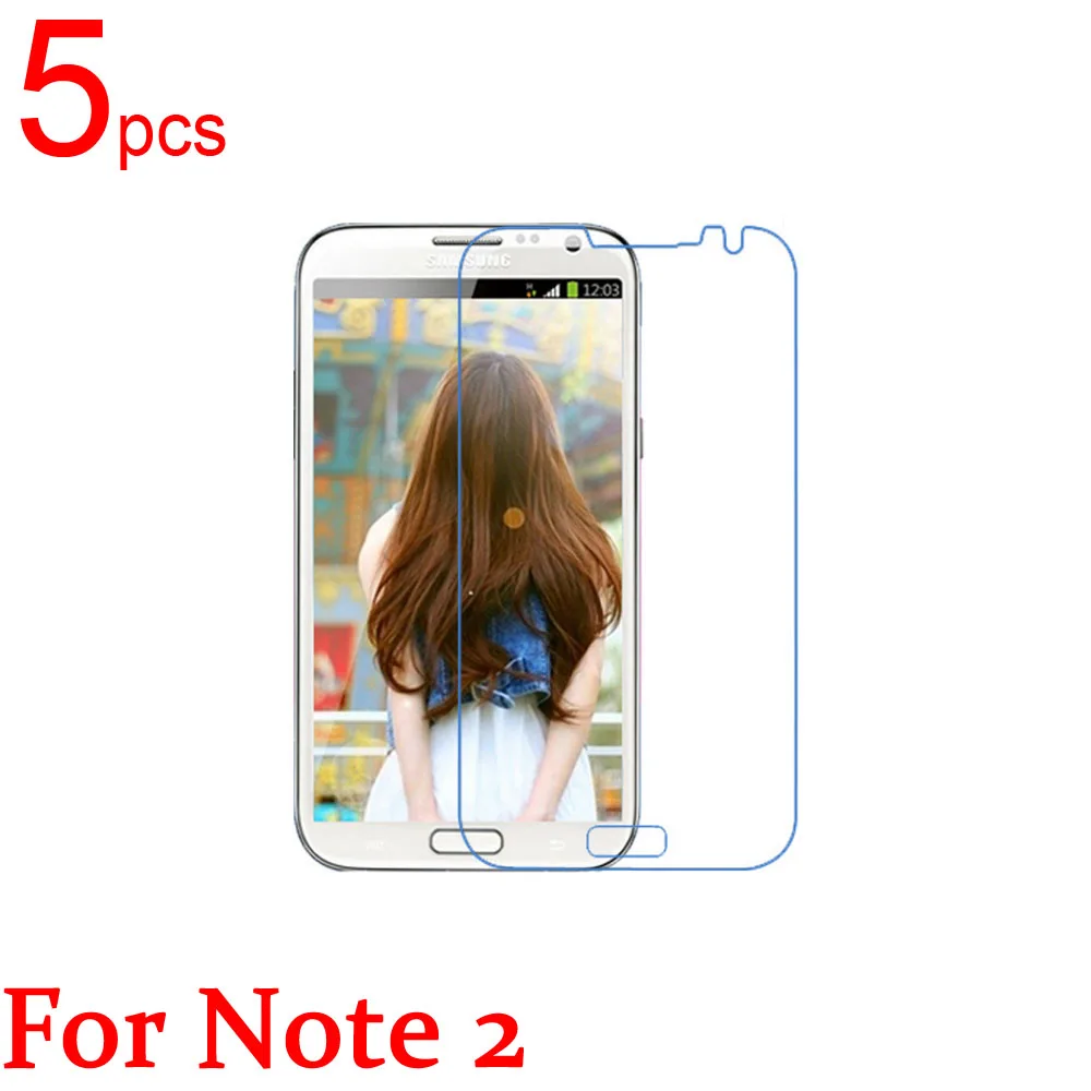 

5pcs Ultra Clear LCD Screen Protector Film Cover For Samsung Galaxy Note 2 II 3 III N7000 N7100 I9220 N9000 Protective Film