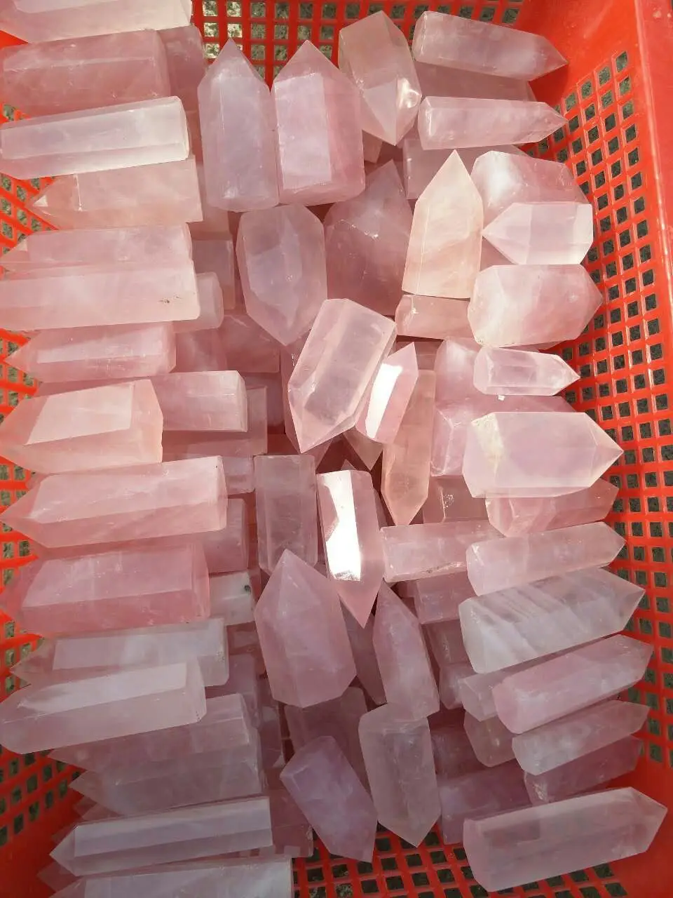 

1000g Natural Pink quartz crystal point healing natural stones and minerals