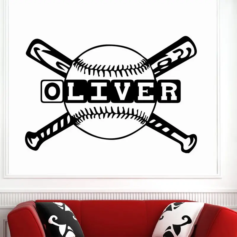 Baseball Windows Sticker Name Sports Wall Sticker Posters Vinyl Wall