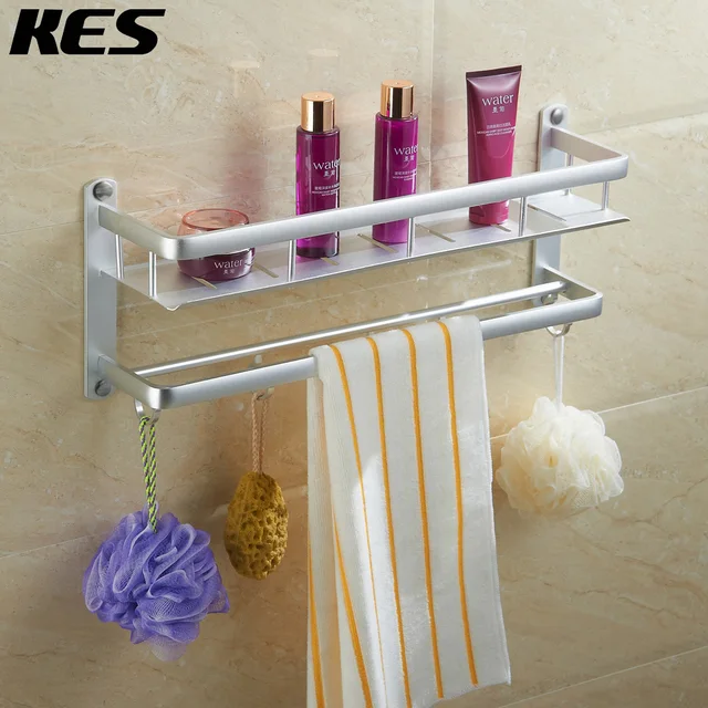 16 inch towel bar self adhesive kes 16inch bathroom shelf with rail towel bar and hooks aluminum heavy duty 16 inch 16 inch towel bar self adhesive kes 16inch bathroom shelf with rail towel bar and hooks aluminum heavy duty 16 inch