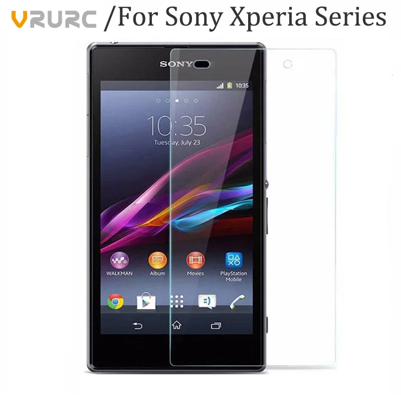 Vrurc Tempered Glass 9 H для Sony Xperia Z z1 z2 z3 Z4 Z5 стекло Экран протектор Z1 Compact Premium крышка пленки