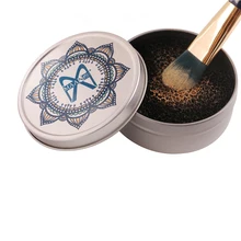 Color Off Makeup Brush Cleaner Sponge Remover Aluminum Make up Brushes Cleaning Mat Box Powder Brush