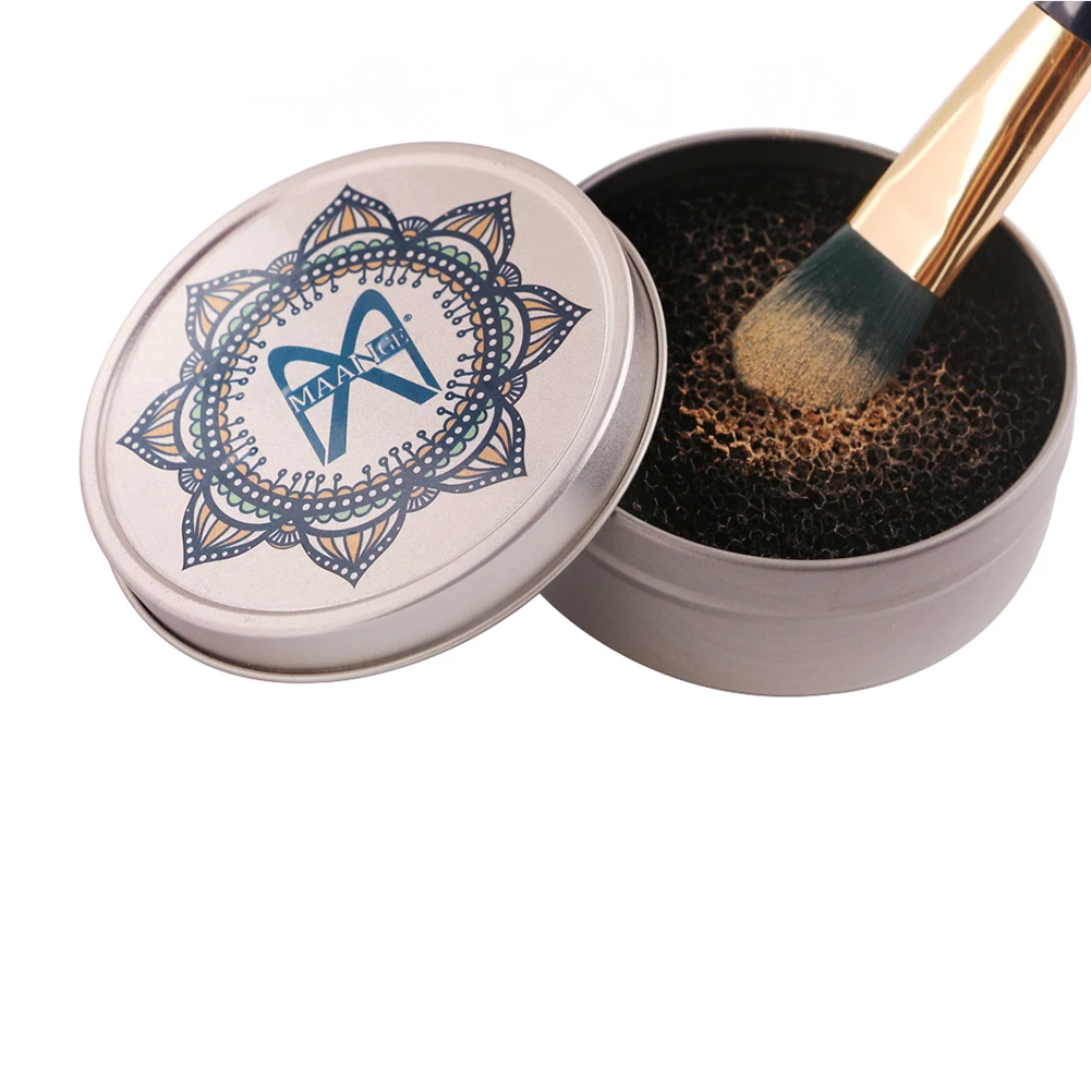Color Off font b Makeup b font Brush Cleaner Sponge Remover Aluminum Make up Brushes Cleaning