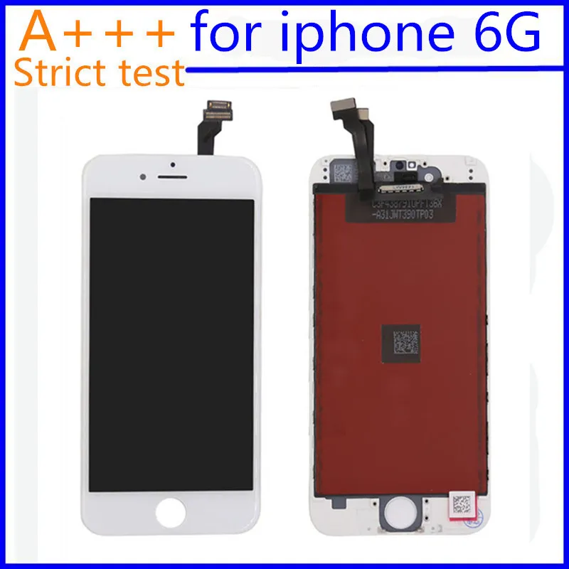 

AAA 10pcs / lot for iphone 6G 4.7 LCD screen and touch screen digitizer instrument properly DHL free shipping black and white