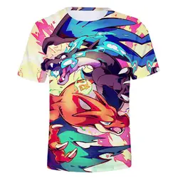 Хип-хоп модная брендовая одежда аниме мультфильм 3D футболка лето короткий рукав мужские футболки Повседневная Уличная графическая