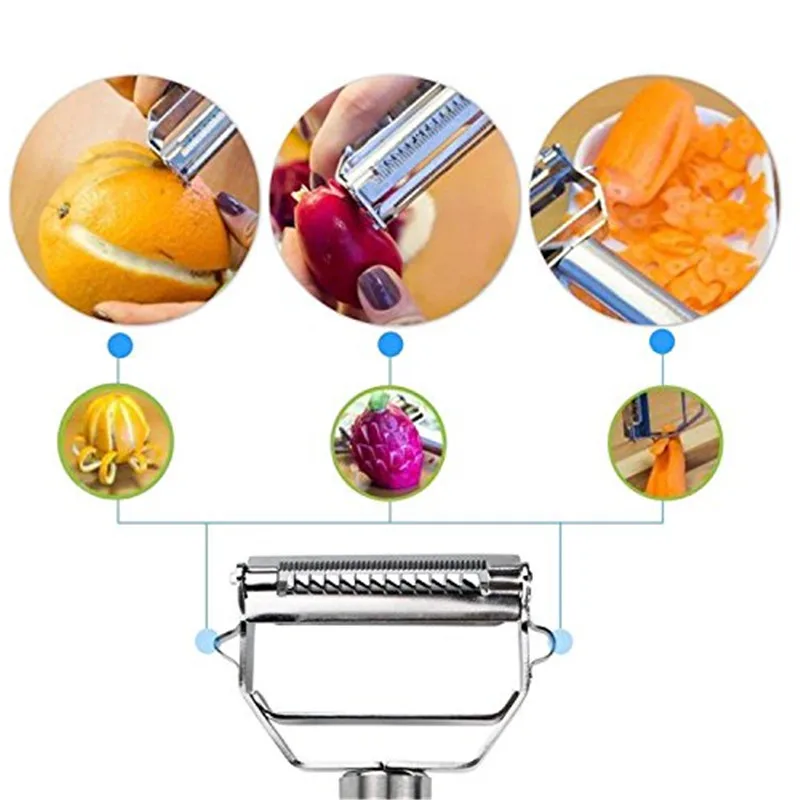 

Double-headed Stainless Steel peeler Kitchen Vegetable Tools Gourd Grater Paring Knife Potato Carrot Slicer Apple Fruit Zesters