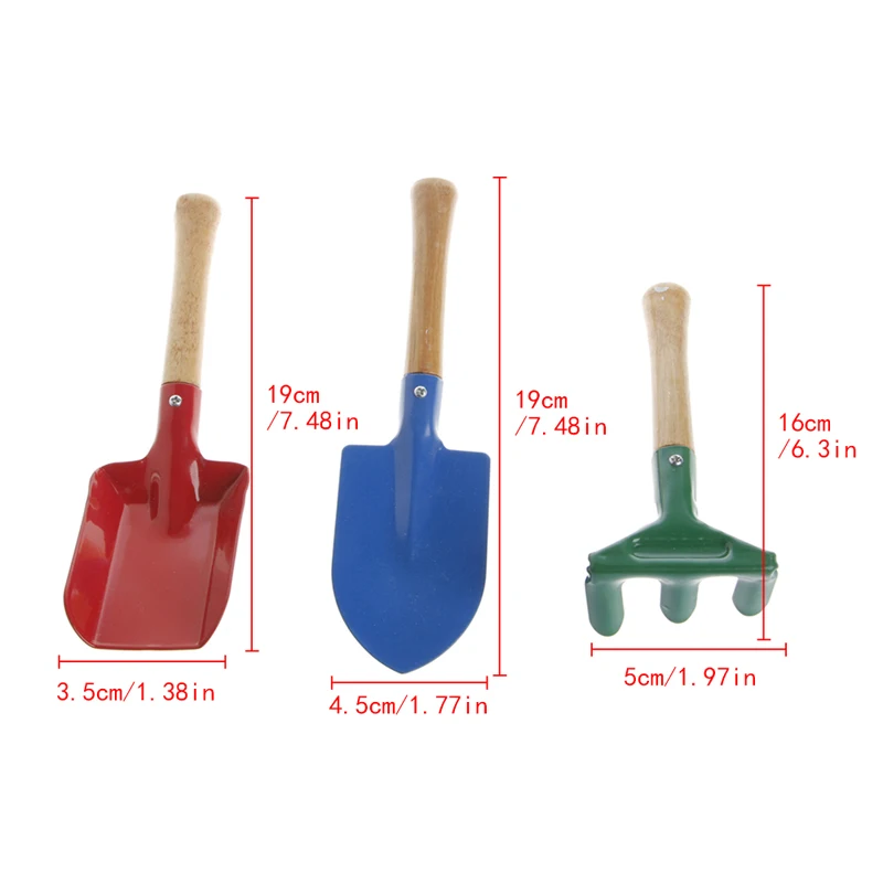 3 шт. детские мини-садовые инструменты набор лопатка-грабли домашний сад пляжная игрушка