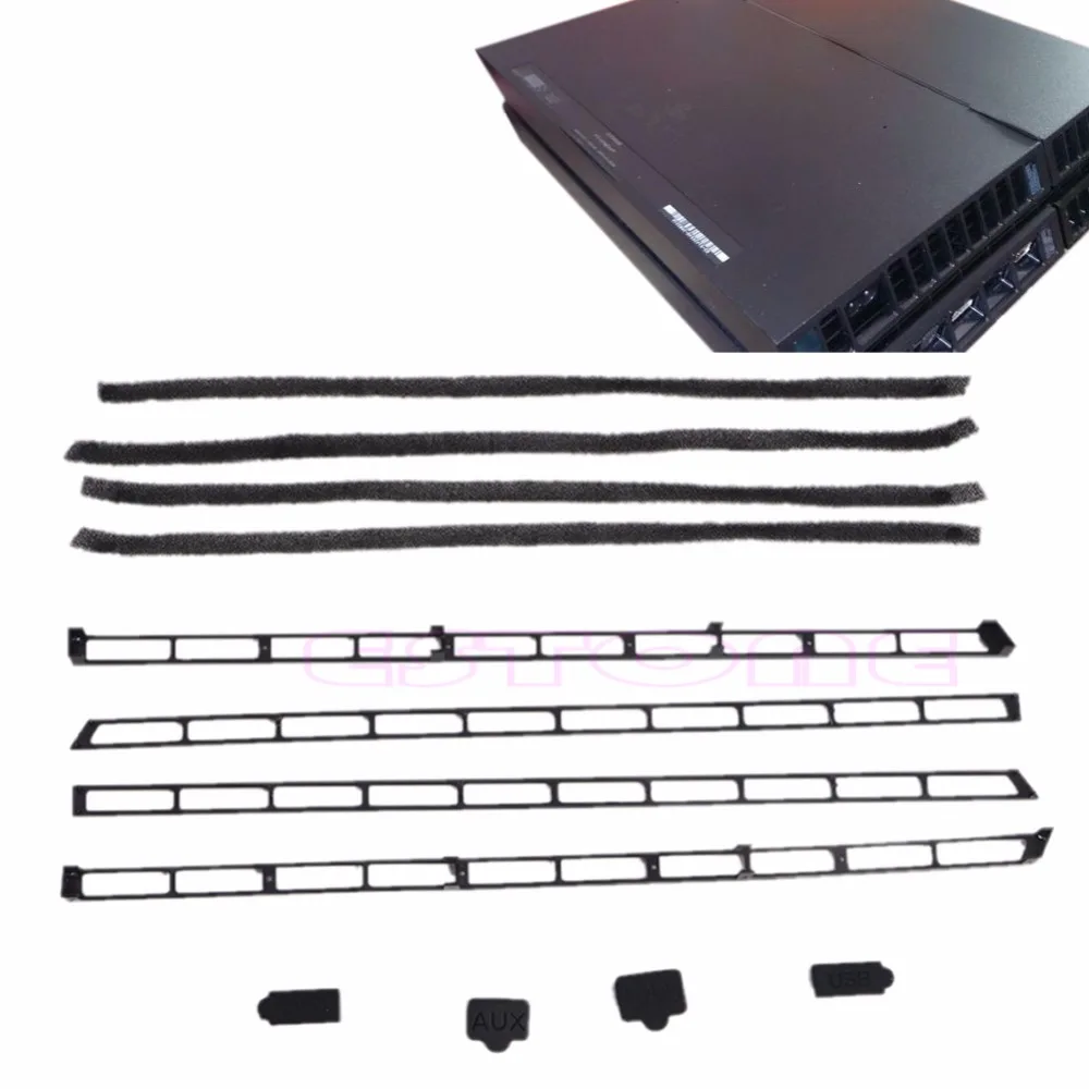 

2 in 1 Dust Proof Prevent Cover Mesh Jack Stopper Pack for Sony PS4 Console New