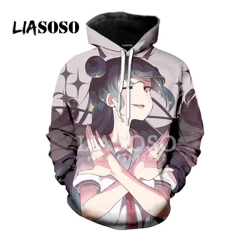 

LIASOSO Hoodie Sweatshirt 3D Print Unisex Anime LoveLive! School idol project Cute Girls Cosplay Harajuku Casual Outwear A404
