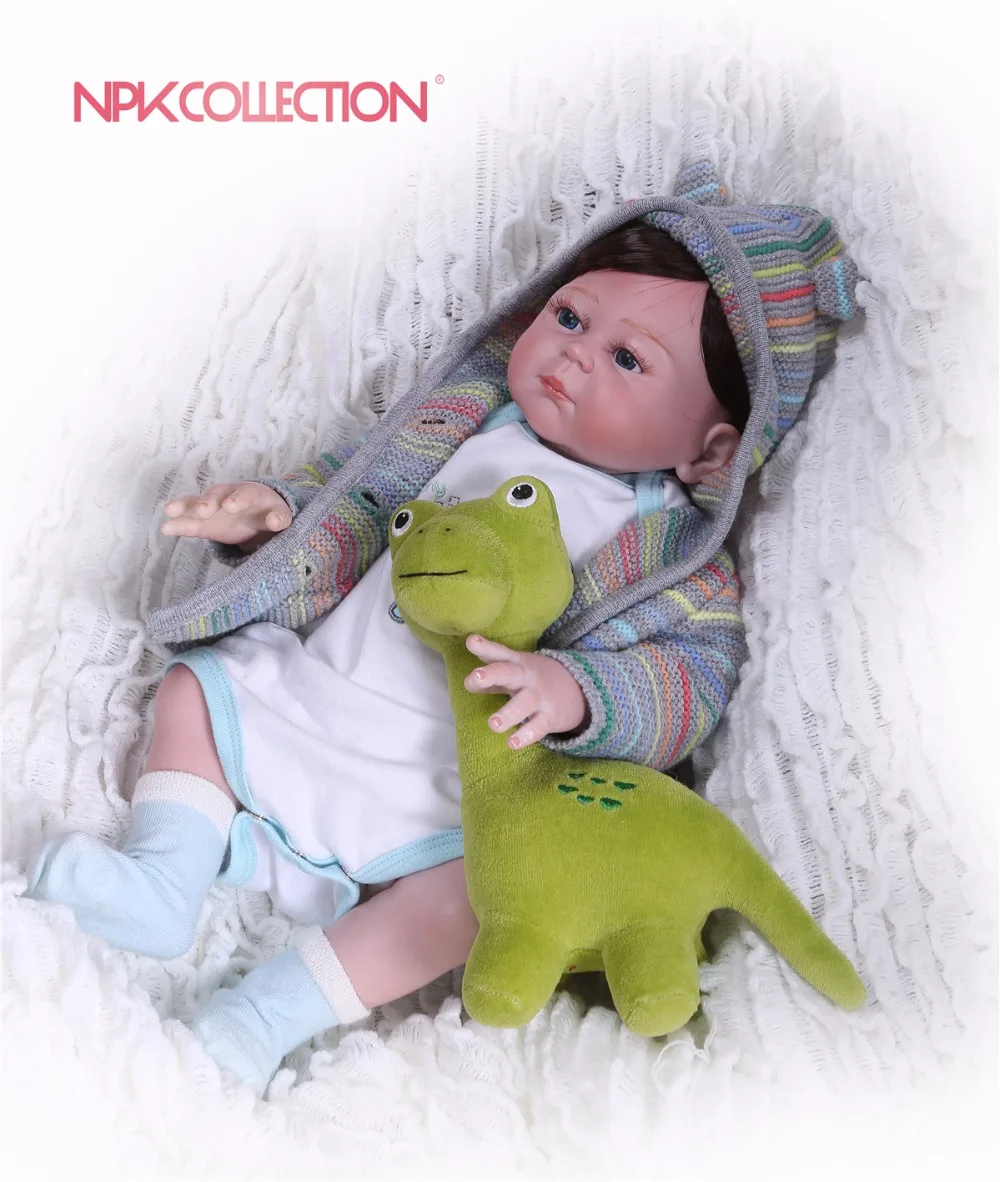 

NPKCOLLECTION Silicone Reborn Baby Doll kids Playmate Gift For Girls 46cm Baby Doll Alive Soft Toys For Boy and Doll Reborn