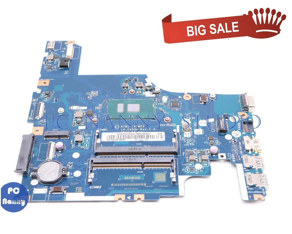 PCNANNY 5B20K34584 AIWZ2 AIWZ3 LA-C853P для Lenovo 500-15ISK материнская плата ноутбука SR2EZ I7-6500U