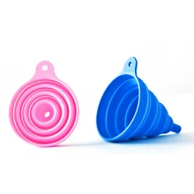 Mini Silicone Gel Foldable Collapsible Funnel Hopper Kitchen Cooking Home Accessories PAK55