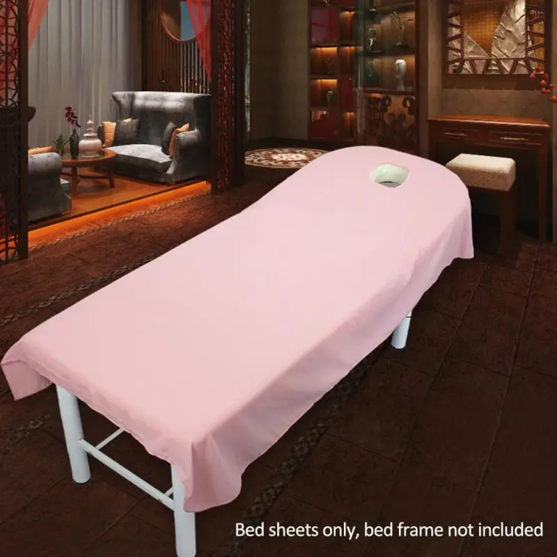 Косметический салон кровати простыни покрытие спа массаж лечение кровать листовое покрытие для стола с отверстием#06