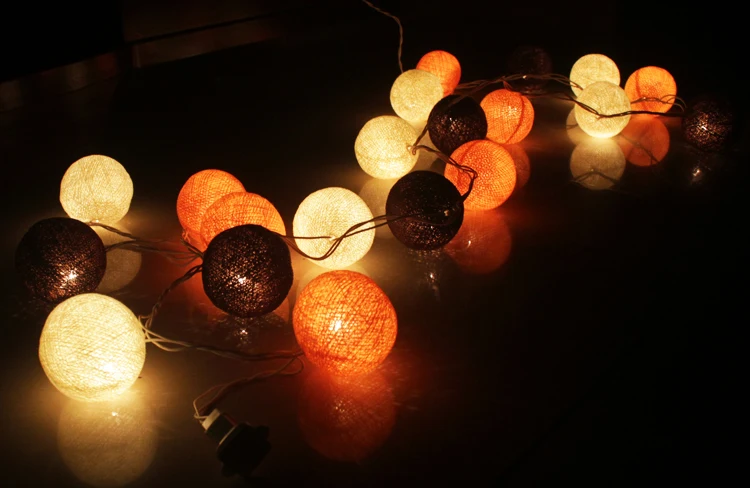 2 м LED 110/220 в синий и белый 20 шт. Ротанговые шаровые гирлянды сказочные огни для