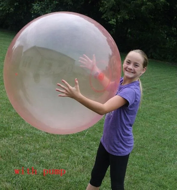 

Bubble Ball Inflatable Ball Firm Ball Comfortable Random Color Latex Transparent Wubble Bubble ball with pump