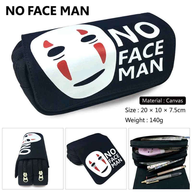 Холщовый пенал My Neighbor Totoro No Face для мужчин Студенческая сумка ручек мультяшная