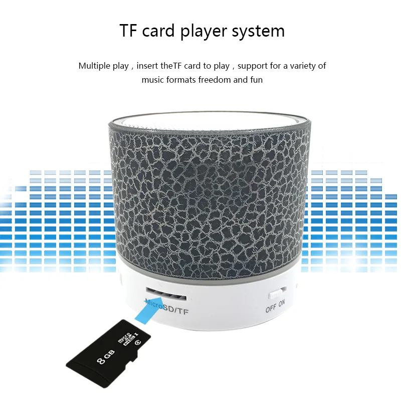 MINI LED Portable Wireless Speaker SD Card TF USB mp3 Music Sound Subwoofer Box