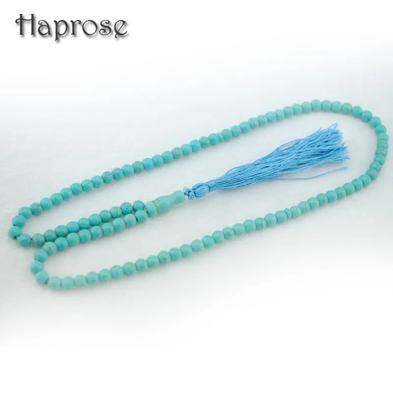 6 мм 8 мусульманский Tesbih синий Tasbih молитвенные бусы 99 бусины браслет