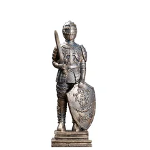 Medieval European Armor Warrior Model Miniatures Ornament Home Decoration Accessories Retro Armor Warrior Resin Craft Figurines polyresin ancient greek roman warrior armor model creative home decration aircraft gift