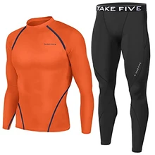 Премиум Take Five мужской компрессионный облегающий Длинный топ и брюки наборы-006+ 501