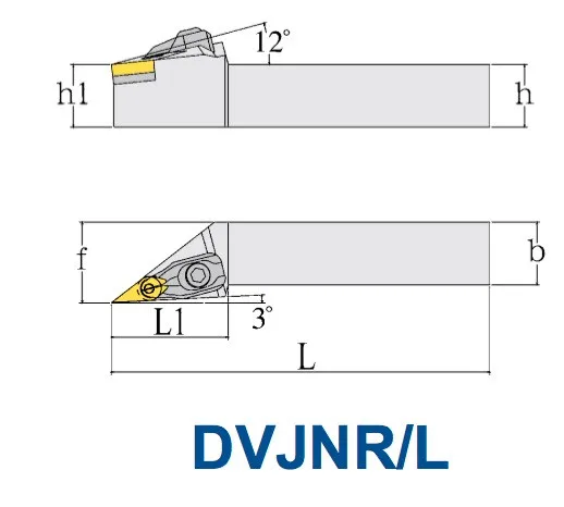 DVJNR/L2525M16 Nicecutt держатель внешнего токарного инструмента для VNMG вставной токарный держатель инструмента