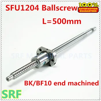 

12mm SFU1204 Rolled Balscrew length 500MM -C7+SFU1204 Ball screw ballnut with BK/BF10 end processing