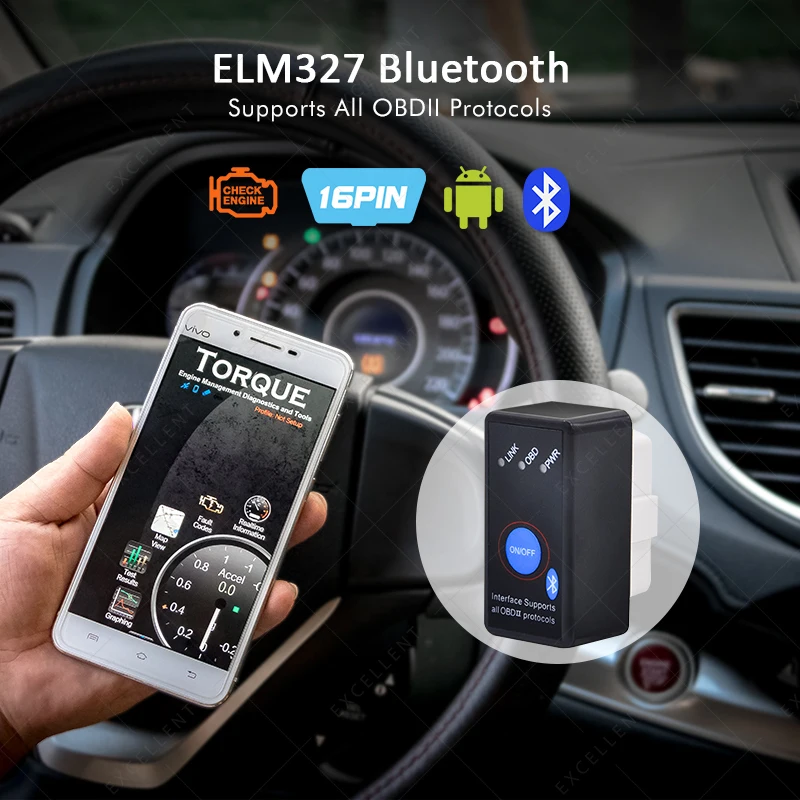 OBD V2.1/V1.5 mini ELM327 OBD2 Bluetooth автоматический сканер OBDII 2 Автомобильный ELM 327 Тестер