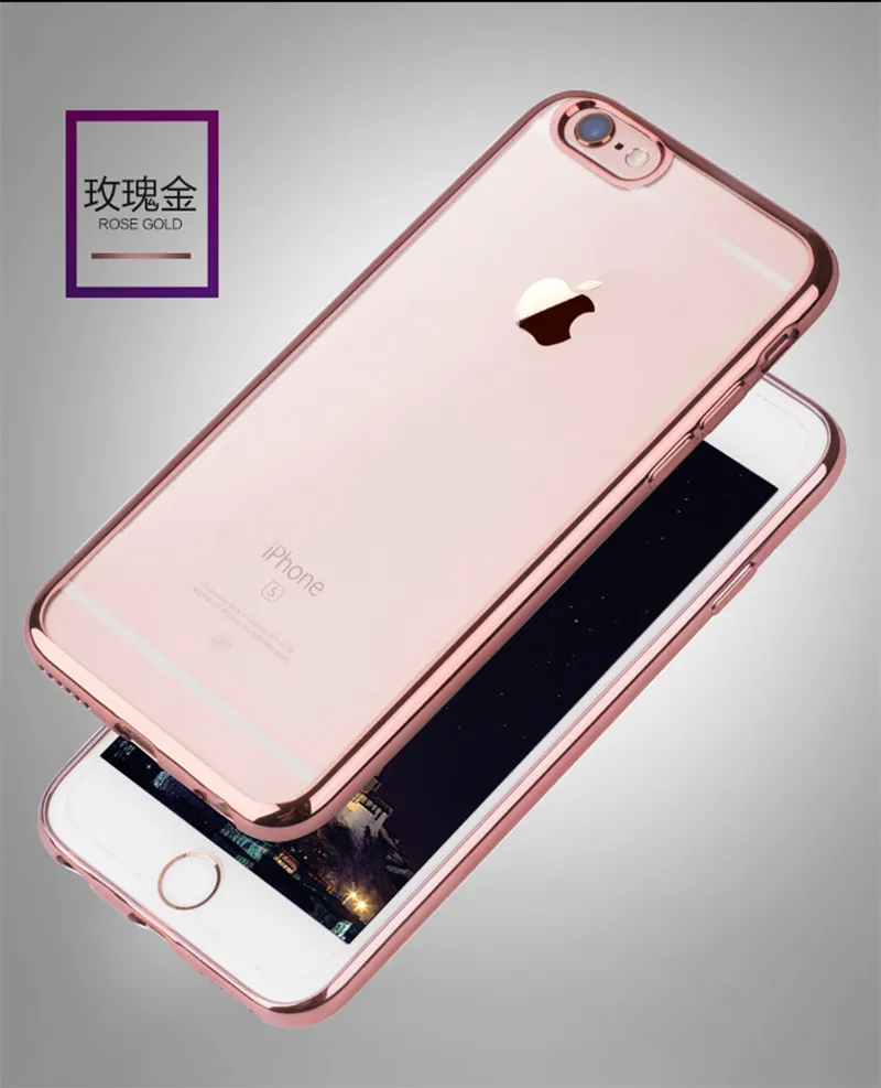 iphone 7 silicone case Fashion Rose gold Luxury Plating Case For iPhone X XS MAX XR Soft Clear TPU Cover For iPhone 12 6 7 8 plus ip 11 Pro MAX Coque iphone 7 waterproof case