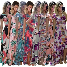 2019 Print Elegant Mermaid Dress Women Front High Split Cut Out Bandage Long Dress Vintage Off Shoulder Party Beach Dress 2019 Print Elegant Mermaid Dress Women Front High Split Cut Out Bandage Long Dress Vintage Off Shoulder Party Beach Dress