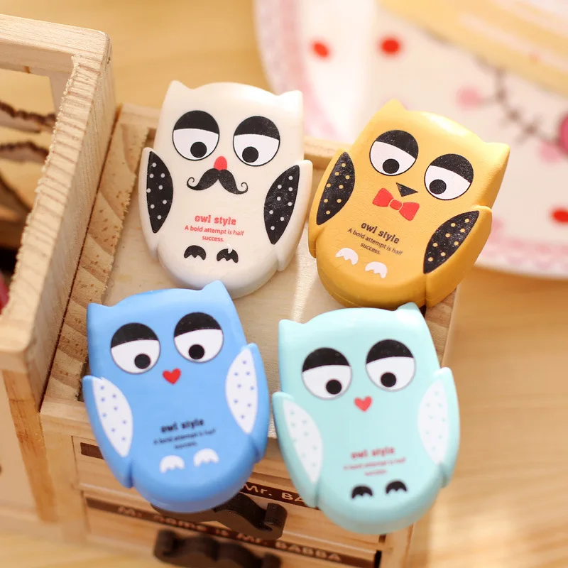 Kawaii Stationery Eraser School Office Supplies Lovely Funny Cartoon Owl Creative Cute Erasers
